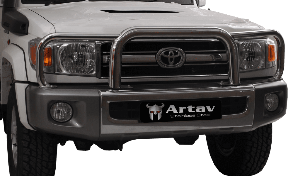 Artav Toyota Landcruiser 70 Series Grill Guard Stainless Steel Auto
