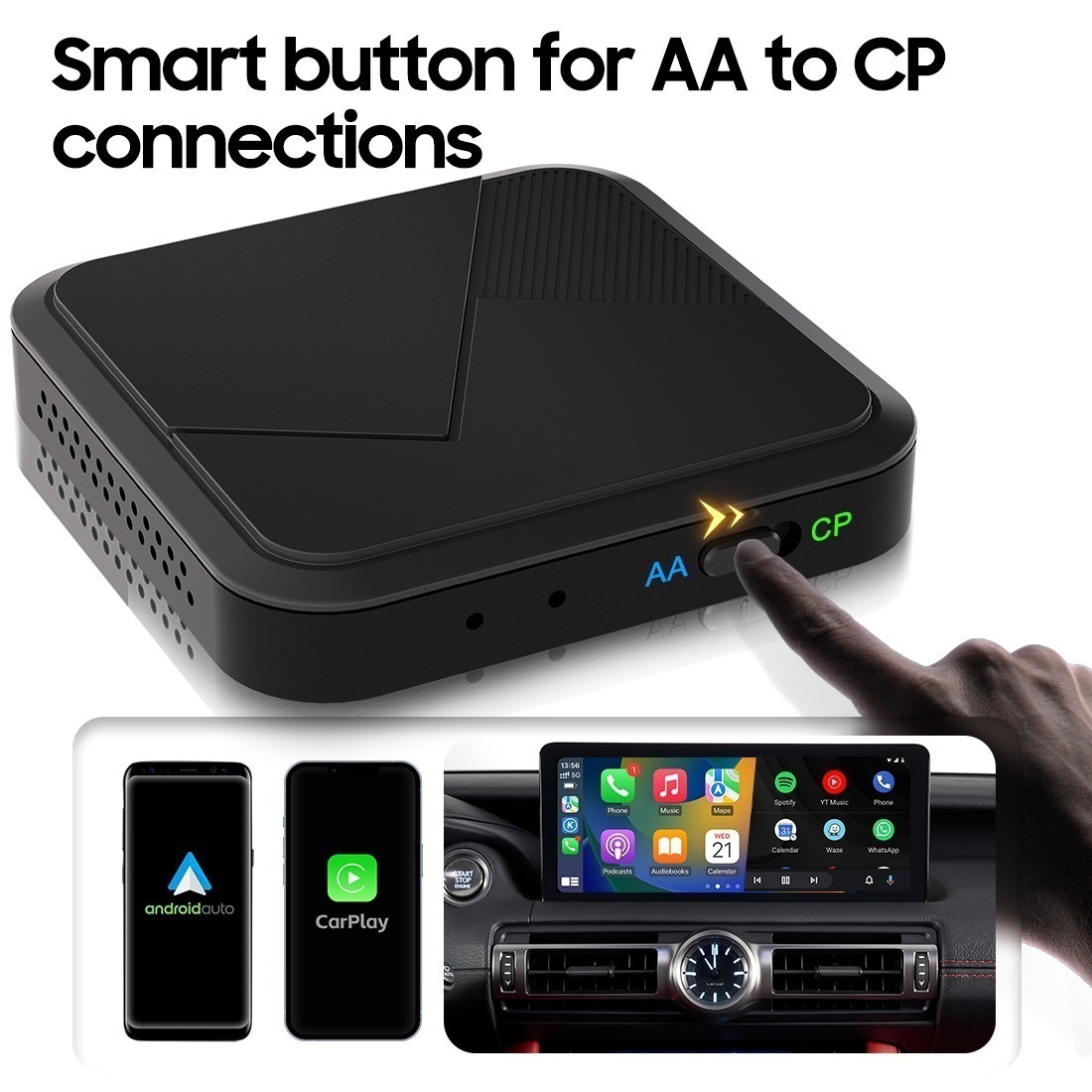 Dual Wireless Apple Carplay and Android Auto Adapter - Auto Tech Systems