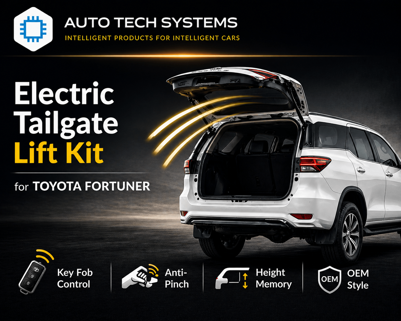 Electric Tailgate Lift Kit – Toyota Fortuner GD6