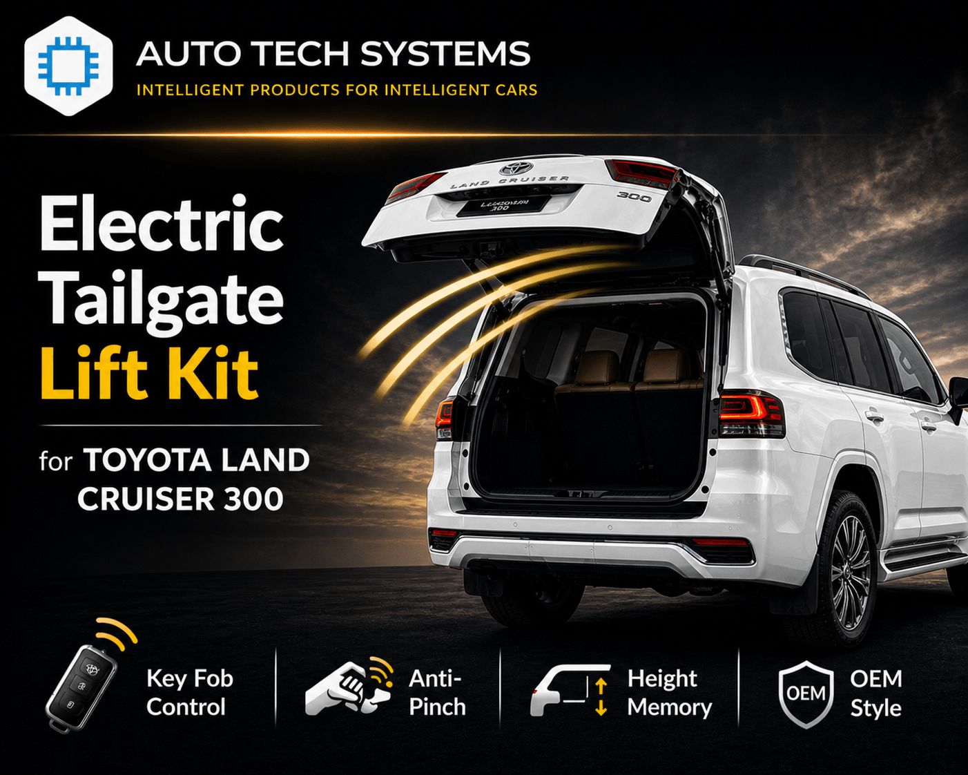 Electric Tailgate Lift Kit – Toyota Land Cruiser 300